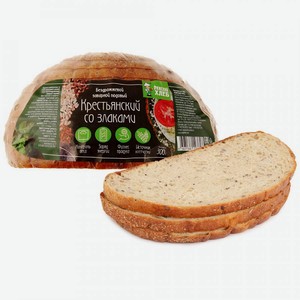 Хлеб из смеси ржано-пшеничной муки «Крестьянский со злаками» Рижский хлеб 0,29 кг