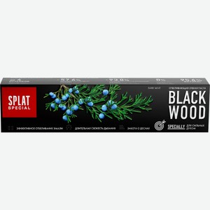 Зубная паста SPLAT Blackwood/Черное дерево отбеливающая, Россия, 75 мл