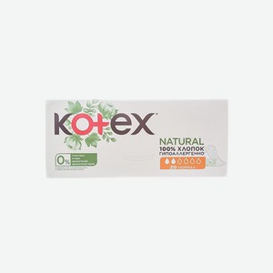 Ежедневные прокладки KOTEX Natural Normal Organic, 20 шт