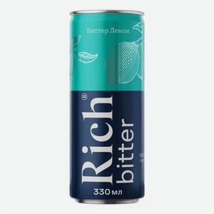 Напиток безалкогольный сильногазированный Rich Биттер Лемон, 0.33л