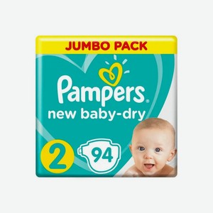 Подгузники Pampers New Baby-Dry 4-8 кг размер 2 94 шт