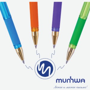 Ручка Рельеф-центр MunHwa MCGold LE шариковая синяя шестигранная 0.5мм