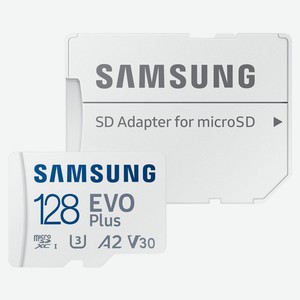 Карта памяти SAMSUNG EVO Plus microsd 128Gb с адаптером