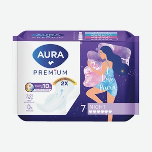 Прокладки Гигиен.aura Premium 7шт Night