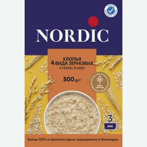 Хлопья 4 вида зерновых Nordic 0,5 кг