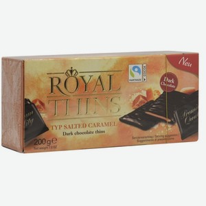 Шоколад темный со вкусом карамели и морской солью Royal Thins Германия 0,2 кг