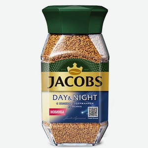 Кофе натуральный растворимый сублимированный декофеинизированный JACOBS Day&Night 0,095 кг