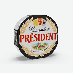 Сыр мягкий с белой плесенью камамбер 60% President, 0,125 кг