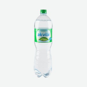 Вода минеральная природная питьевая столовая газированная Akvile 1.5л