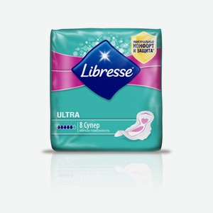 Гигиенические прокладки Libresse Ultra Супер с мягкой поверхностью, 8 шт., 0,06 кг