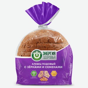 Хлеб Подовый зерновой с семенами Хлебный Дом, 0,3 кг