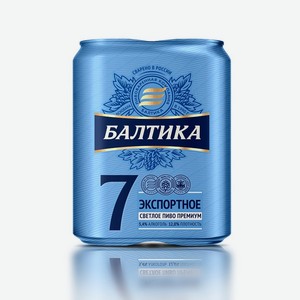 Пиво Балтика №7 4.5% 4шт х 0.45л жестяная банка вариопак Россия
