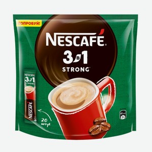 Напиток кофейный Nescafe Strong 3в1 20 пакетиков, 290г Россия