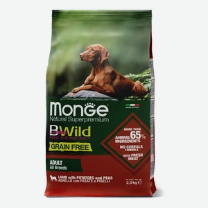 Сухой корм Monge Grain Free All Breeds Adult Agnello для собак ягненок 2,5 кг