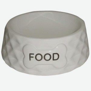 Миска для животных Foxie Diamond Food керамика белая 15,5 х 15,5 х 5 см 190 мл