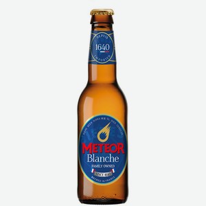 Пиво Blanche Meteor светл нефильтрованное 4.7% 0.33л ст/б Франция