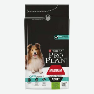 Сухой корм Purina Pro Plan Optiderma с ягненком и рисом при чувствительном пищеварении для взрослых собак средних пород 1,5 кг
