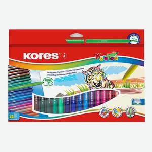 Фломастеры Kores Korellos со стикерами 24 цвета