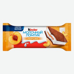 Пирожное Kinder Молочный ломтик бисквитное с персиком, 28 г