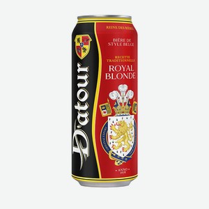 Пиво D’ATOUR ROYAL BLONDE светлое фильтрованное 6,2% 0,5л жестяная банка Франция