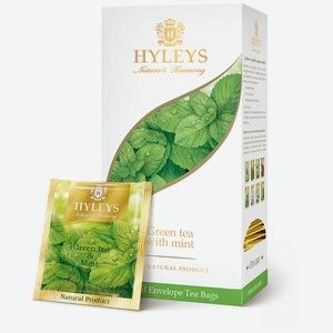 Чай Гармония Природы зеленый с мятой 25 пакетиков Hyleys, 0,038 кг