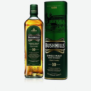 Виски односолодовый Bushmills 10 лет п/у 40% 0.7л Ирландия