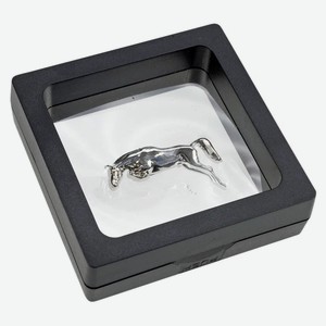 Брошь металлическая 3D HappyROSS  Конкур лошади , в коробке, 35х20мм (Германия)