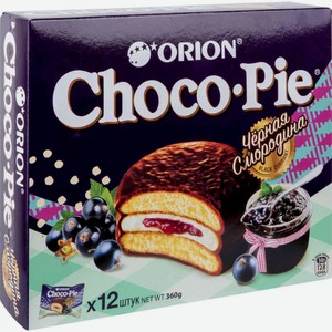 Пирожное Choco Pie Orion Чёрная смородина, 360 г
