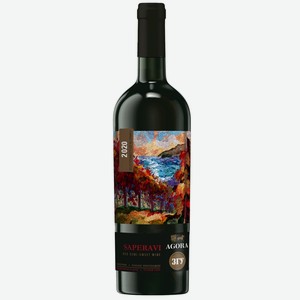 Вино столовое полусладкое красное Саперави AGORA 0,75л Россия