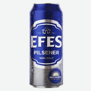 Пиво светлое 5% 0.45л жестяная банка Efes Россия