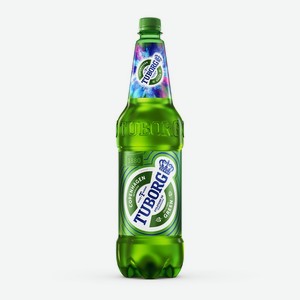 Пиво Tuborg Green светлое 4,6% 1,35л ПЭТ Россия