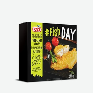 Рыбные порции из филе в нежном кляре Fish DAY‘, 0,24 кг