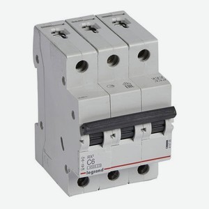 Выключатель автоматический Legrand RX3 (419705) 6A тип C 4.5kA 3П 400В 3мод