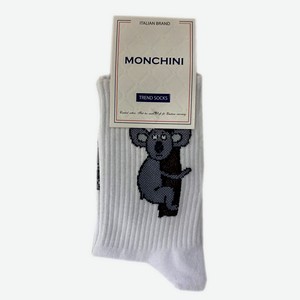 Носки женские Monchini артL201 - Белый, Коала, 35-37