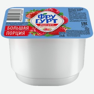 Йогурт ФРУГУРТ клубника, малина, 2%, 0.24кг
