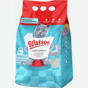 Наполнитель Watson комкующийся для кошачьего туалета 4кг