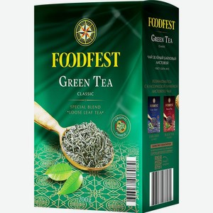 Чай Foodfest Green Tea Classic зеленый байховый 200г