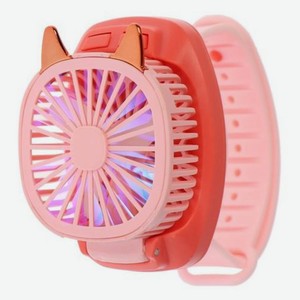 Мини вентилятор в форме наручных часов СИМАЛЕНД LOF-09, коралловый/розовый