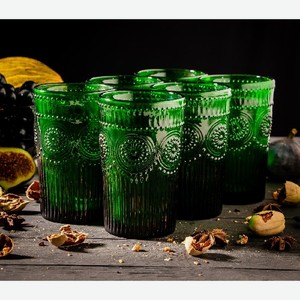Набор стаканов ДОЛЯНА  Ларго , 6 шт, зеленый (4192559)