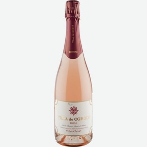 Вино игристое Villa de Corgos Rose розовое брют 12,5 % алк., Португалия, 0,75 л