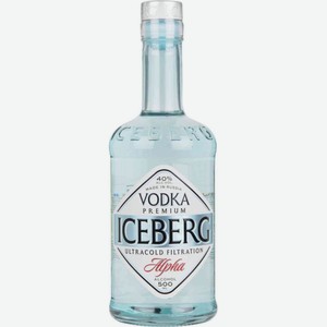 Водка Iceberg Premium Alpha 40 % алк., Россия, 0,5 л