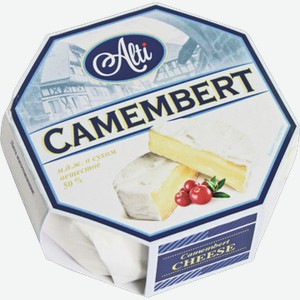 Сыр АЛТИ Камамбер с белой плесенью 50%, 0.125кг