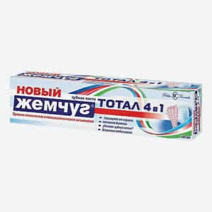 Зубная паста Новый Жемчуг Тотал 4 в 1 100 мл