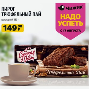 ПИРОГ ТРЮФЕЛЬНЫЙ ПАЙ шоколадный, 380 г