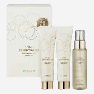 Набор для лица с муцином улитки Snail Essential EX Multi Cream & Mist Limited (крем 2*60мл + мист 80мл)