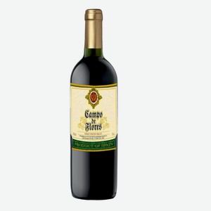 Вино Кампо де флорес ординарное красное сухое 11,5% 0,75л