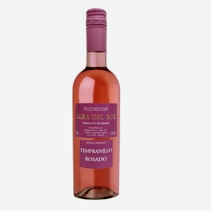 Вино Альба дель соль Темпранильо росадо, сортовое ординарное розовое полусухое 11% 0,75л