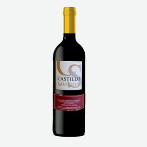 Вино Кастильо Савиньон Гарнача сортовое ординарное регион Кастилия-Ла-Манча красное полусухое 12% 0,75л