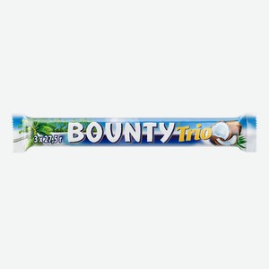Батончик шоколадный Bounty Trio с мякотью кокоса 82,5г