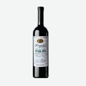 Вино Алазанская долина ординарное белое полусладкое 0,75л 10,5-13% белая этикетка (Кварельский погреб)